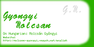 gyongyi molcsan business card